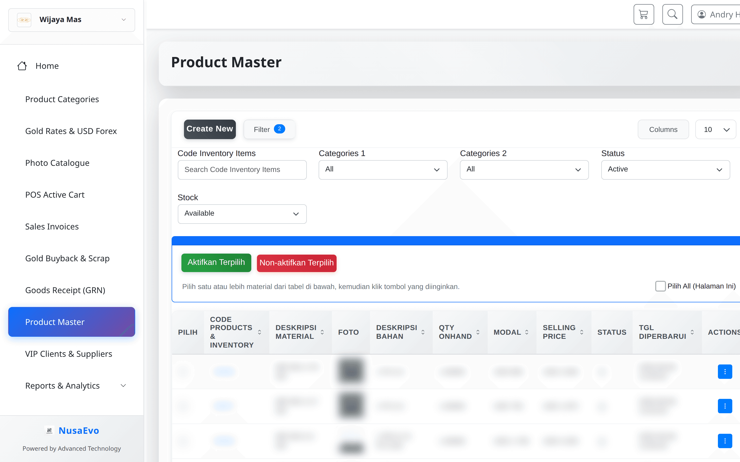 Retail ERP & POS: Retail ERP · inventory