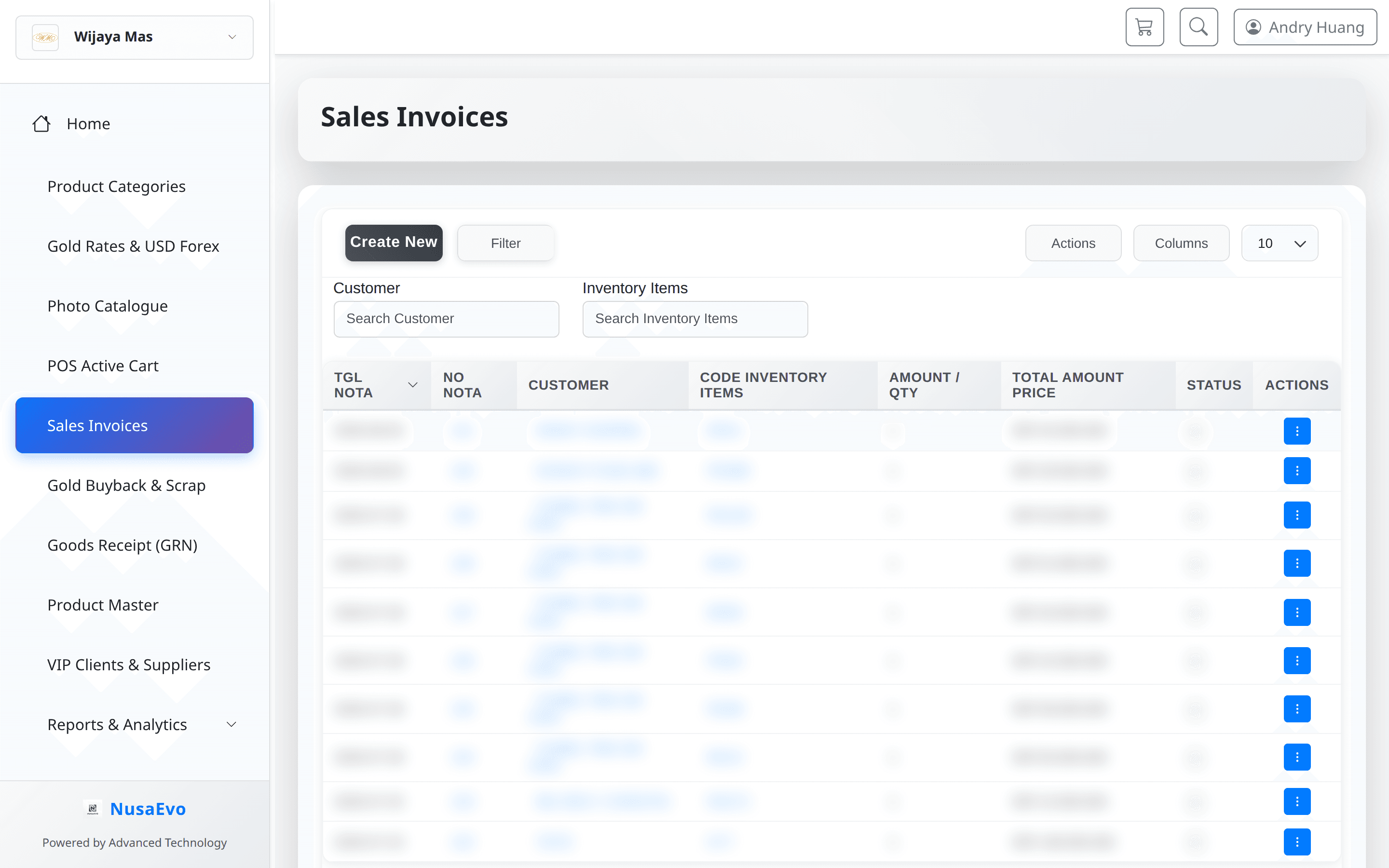 Retail ERP & POS: POS · invoices